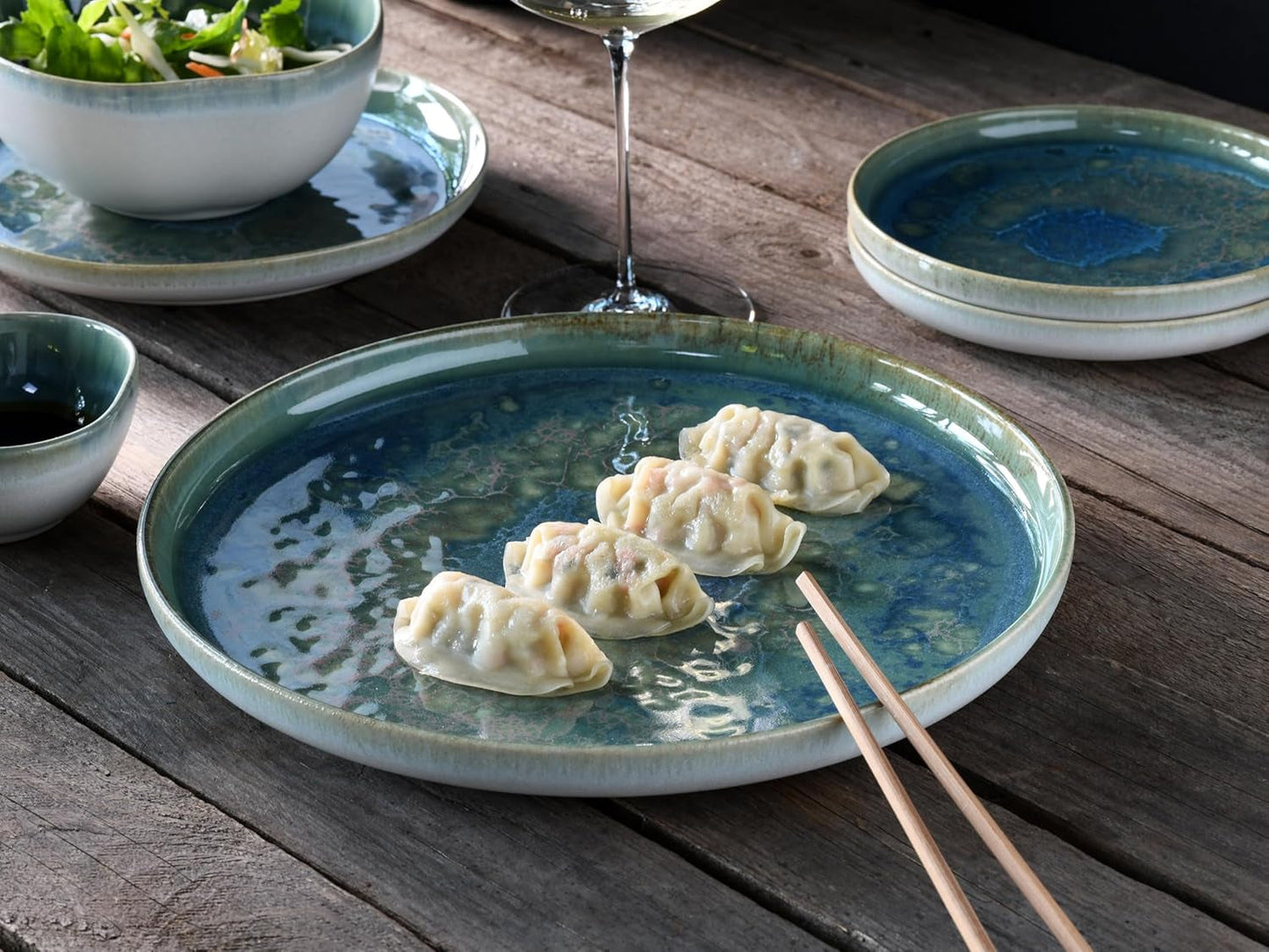 Creatable 22447 Set di stoviglie serie Yuki per 2 piatti in porcellana Lavabile in lavastoviglie e adatto al microonde Prodotto in Europa
