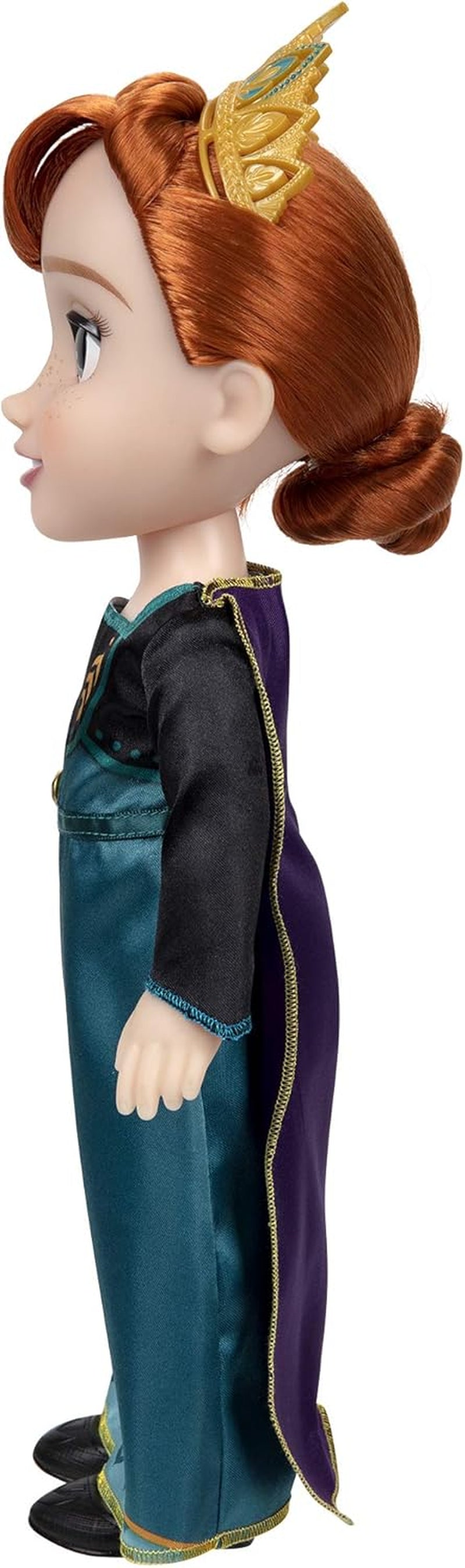 Disney Frozen 2 Anna Doll - una bambola snodabile alta 35 cm con un iconico abito alla moda con lo stemma di Arendelle e una tiara per un divertimento in più, per ragazze dai 3 anni in su