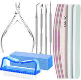 FANDAMEI Set manicure, Buffer Für Nägel, Nagelfeile 100/180, Nagelfeilen Für Gelnägel, Nagelhautschieber, Buffer Für Gelnägel, Feilen Für Gelnägel, Nagelzange, Nagelfeilen Set, Maniküre & Pedicure Set
