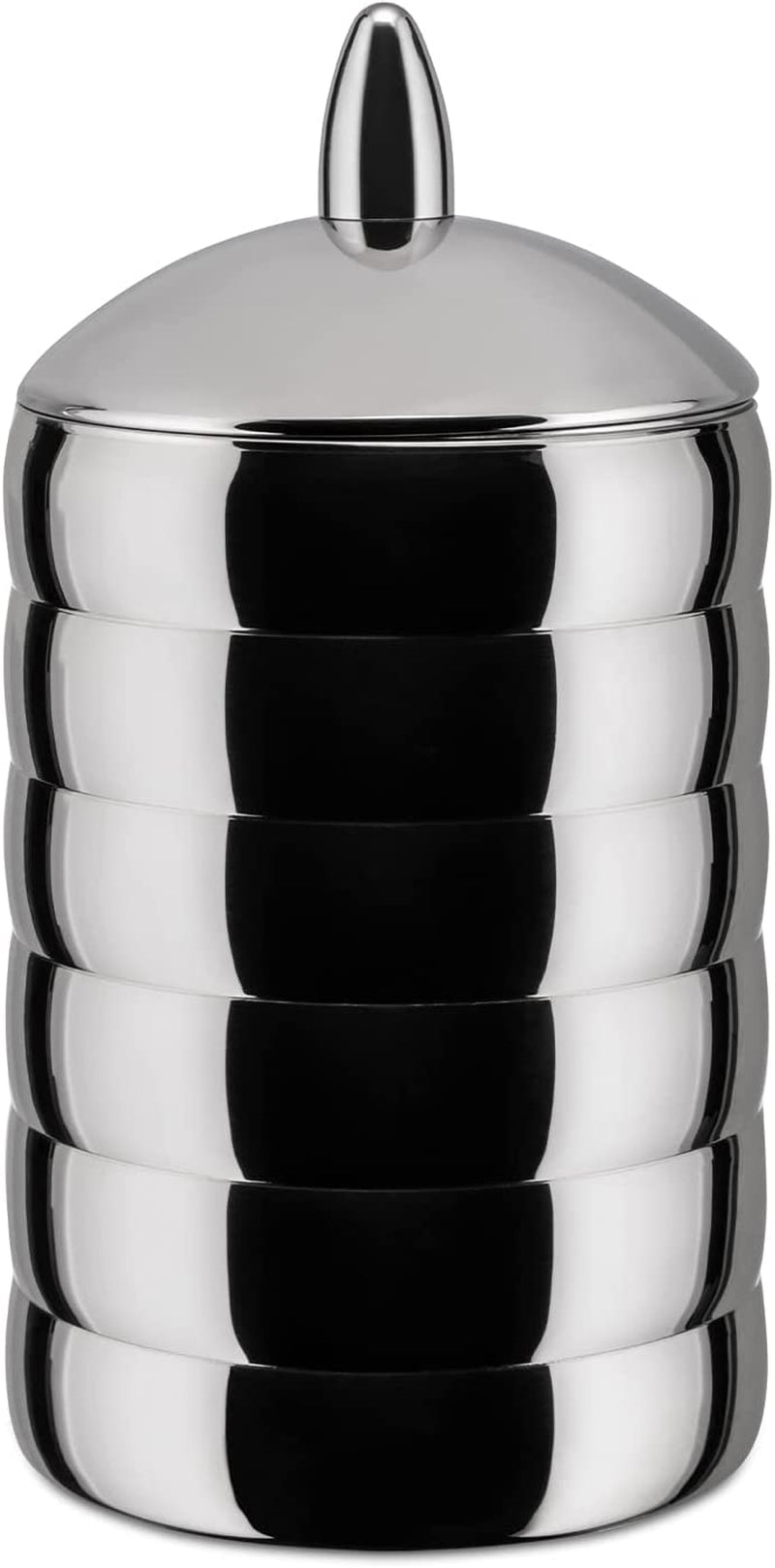 Alessi Kalistò 2 CB02 - Barattolo da cucina in acciaio inox 18/10 con pomello in alluminio, 114 cl, argento Contenitori per alimenti Naty Shop Kalisto 2