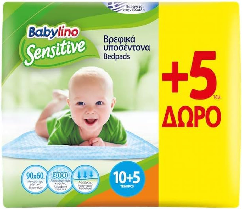 Salviette umidificate Sensitive, 90 x 60 cm, extra assorbenti, 14 pezzi