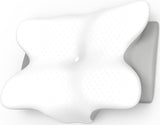 Cuscino cervicale ergonomico in memory foam per collo con fodera lavabile rimovibile per sonno ortopedico, dolori al collo e dolori addominali (55X35X13 cm) Naty Shop Cuscini ortopedici cervicali Grigio Standard Dimensioni 55X35X13/10 cm