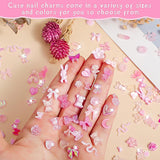 200 Pezzi Ciondoli per Nail Art Set di Decorazioni per Nail Art 3D Fiocco per Unghie Ciondolo Rosa Stile Misto Fiocco Fiore Orsacchiotto Lecca-lecca a Forma di Cuore Decorazione per Nail Art Artigianato Fai da Te Nail Design