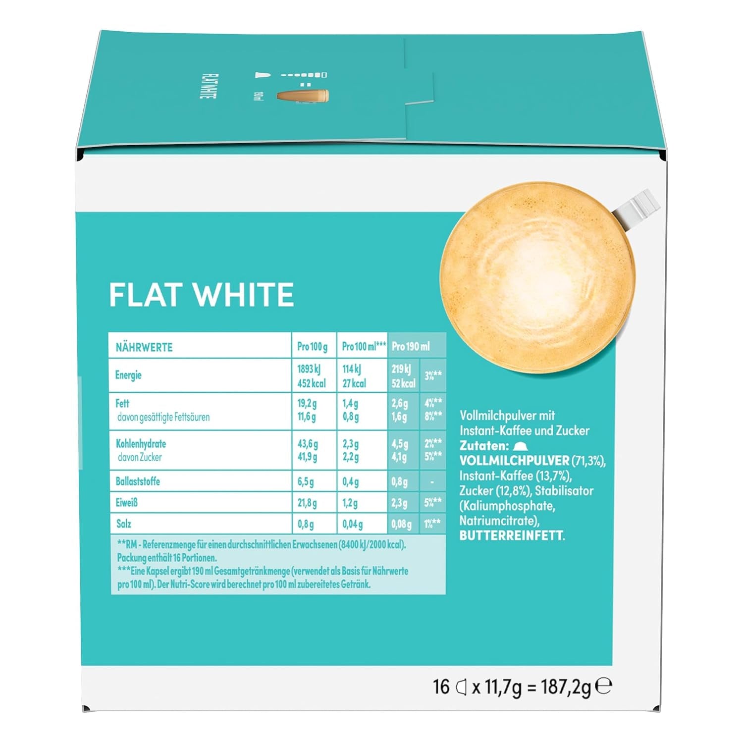 NESCAFÉ DOLCE GUSTO Piatto Bianco Kaffeekapseln 3er Pack (3 x 16 Kapseln)