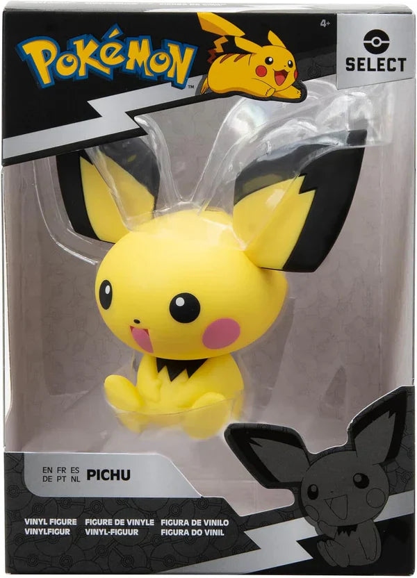 Pokemon Pichu Figura in vinile 10 cm - Jazwares con licenza ufficiale, alta qualità