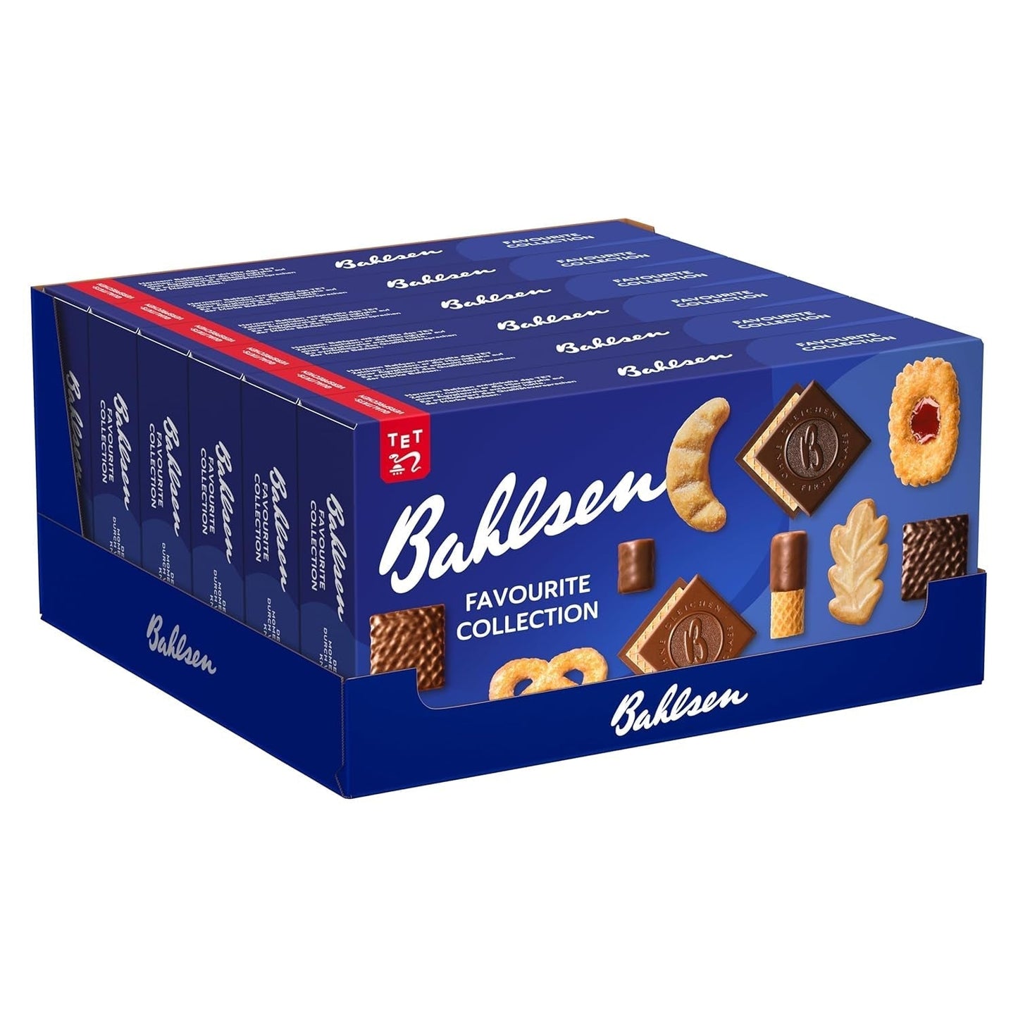 Bahlsen Favorite Collection S Confezione da 6 biscotti croccanti e mix di wafer al cioccolato fondente al latte (6 x 161 g / 966 g)