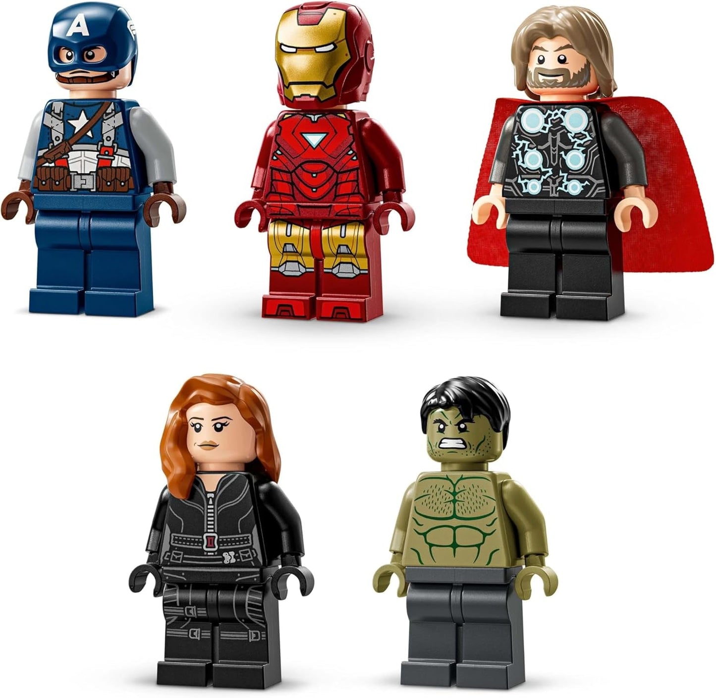 LEGO Marvel: logo e minifigure Marvel - Set da collezione Hulk, Thor, Iron Man, Vedova Nera e Capitan America - Set di costruzione dei personaggi dei Vendicatori - Regalo per ragazzi e ragazze dai 12 anni in su 76313 Set di costruzione Beuche den LEGO-Store