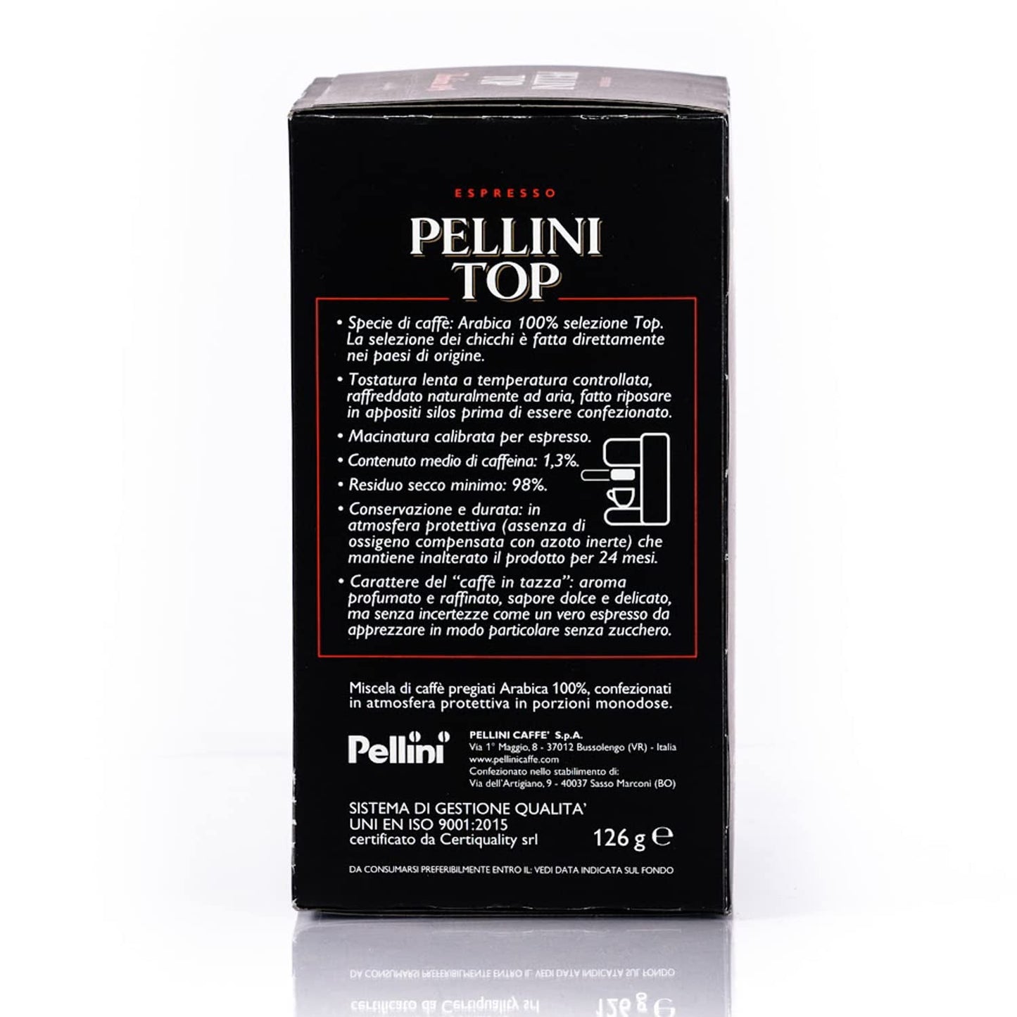 Pellini Caffè, Espresso Pellini Top 100% Arabica - 6 confezioni con 18 cialde (6x126 g, totale 108 cialde)