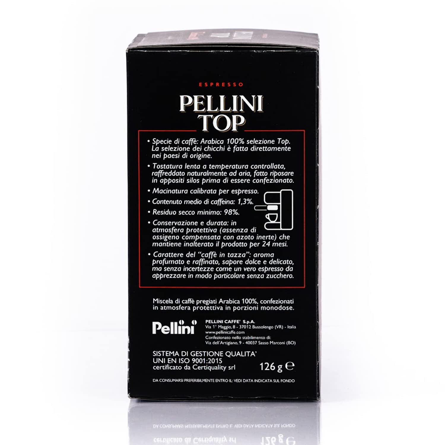 Pellini Caffè, Espresso Pellini Top 100% Arabica - 6 confezioni con 18 cialde (6x126 g, totale 108 cialde)