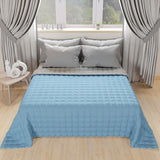PETTI Artigiani Italiani - Trapunta Letto Singolo, Trapunta Double Face, Trapunta Primaverile, Blu Notte, Bianco, 100% Made in Italy Piumini e Trapunte Naty Shop Azzurro Grigio 160 X 190 Cm