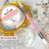 NAILGIL Smalto per unghie gel solido, Colla per unghie gel solido, Scultura per nail art 3D con set di strumenti, Salone per la casa fai-da-te, Trasparente 15G