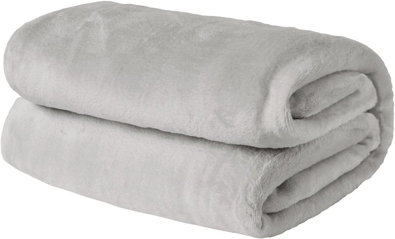 Copriletto in pile ultra morbido di Brentford, grigio argento, matrimoniale grande - 150 x 200 cm Letti e coperte Beuche den Brentfords-Store Grigio-argento 120 x 150 cm