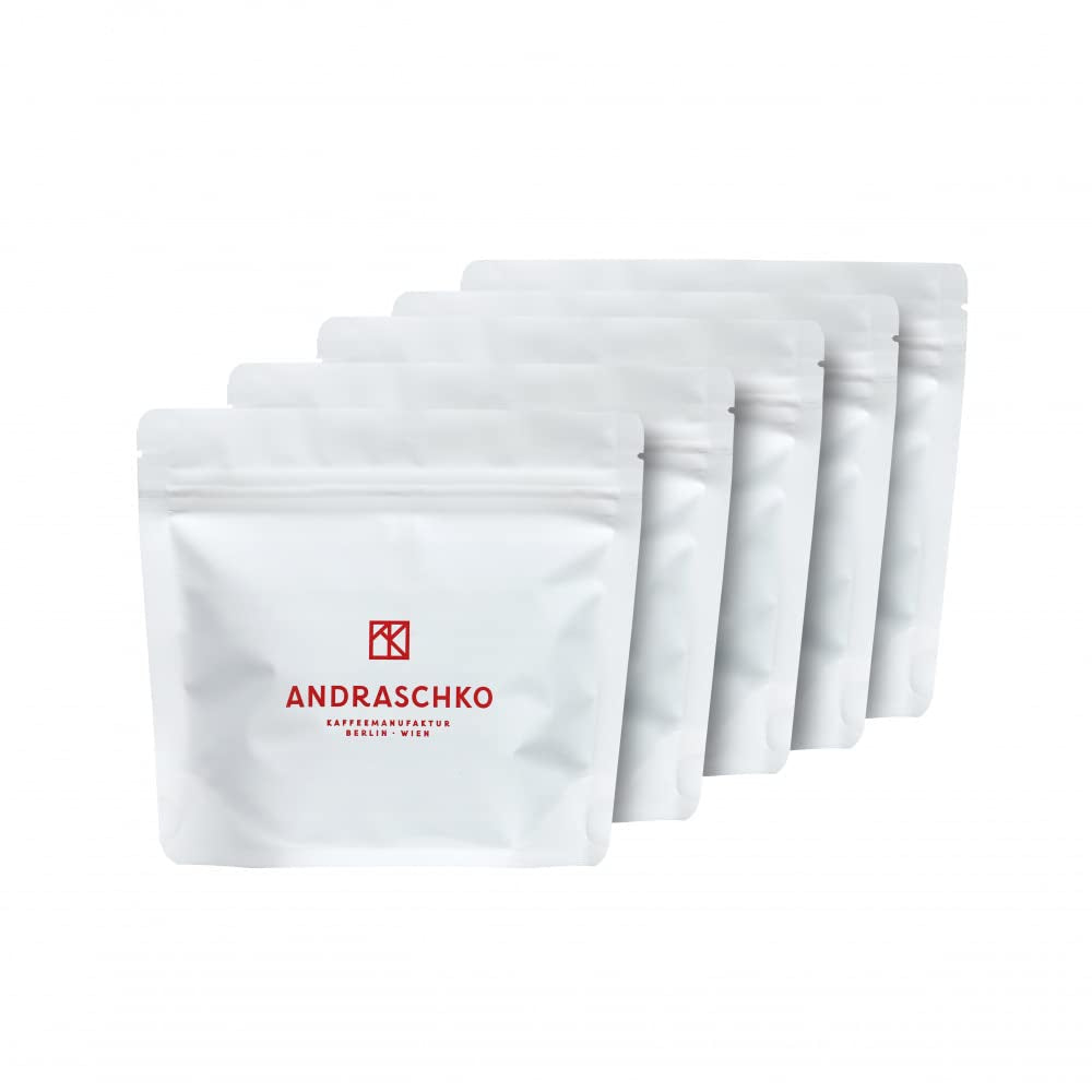 Set degustazione espresso - 5 varietà da 100g ciascuna - Biologico e 100% Arabica - Monorigine e miscela - Perfetto per portafiltri e macchine espresso