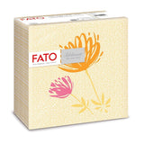 Fato - Tovaglioli carta dry, airlaid, effetto tessuto, confezione da 50 tovaglioli, 40X40 piegati in 4 formati, Decoro Tropicana