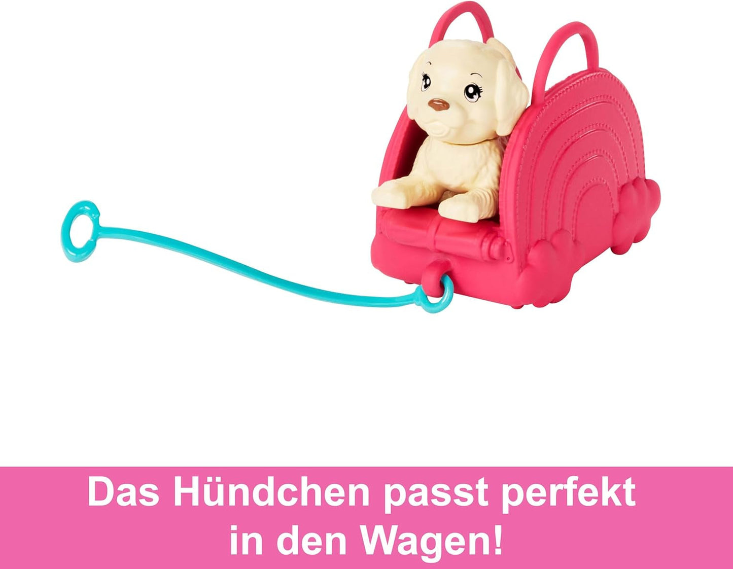 Barbie Chelsea Doll e accessori Set da viaggio per cuccioli da 6 pezzi, inclusa gabbia per cani HJY17