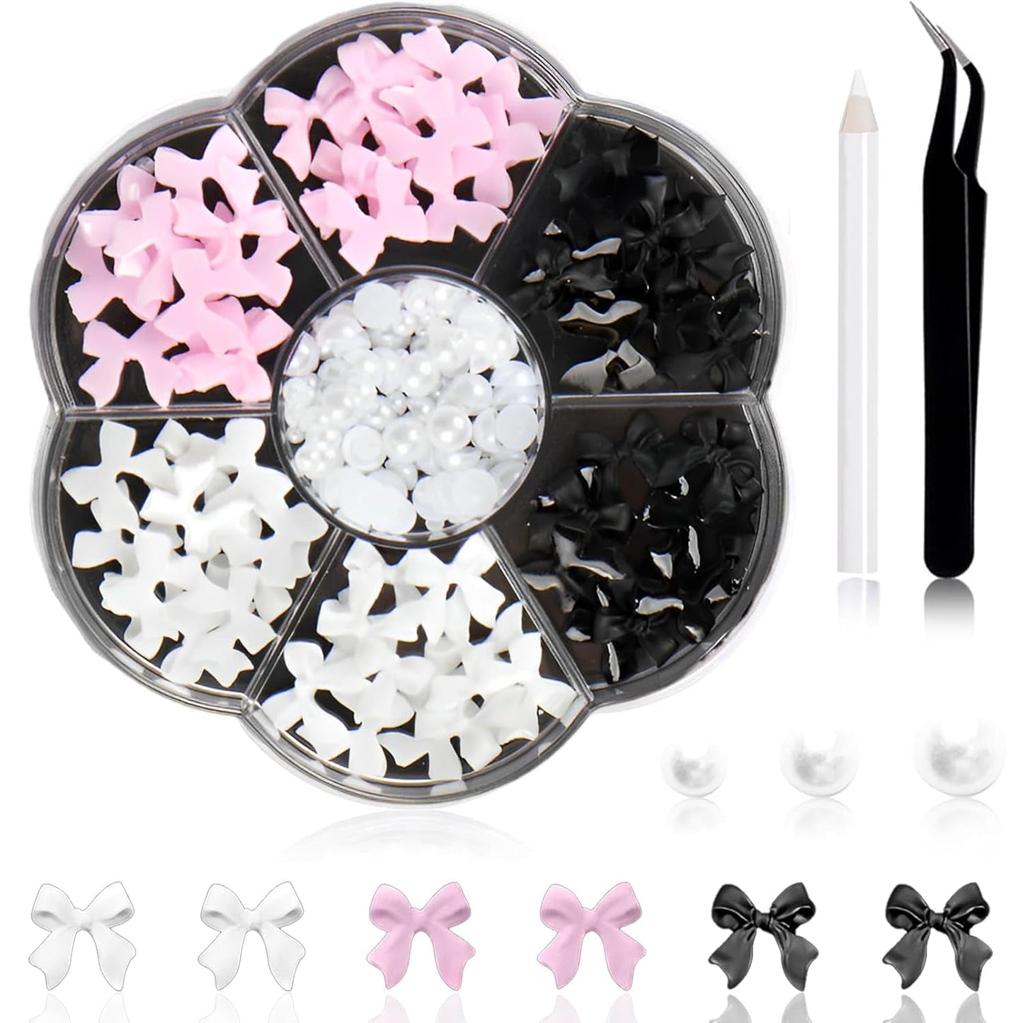 1 Karton Nail Art Charms, 3D Flowers Nagelkunst Charms, Acryl Blumen Nagel Strass Mit Ornamenten, Nagel Edelsteine, Nagel Zubehör Für Mädchen, Nagelkunst Dekoration, DIY Handwerk Nail Design