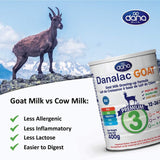 Danalac (confezione da 1) Formula avanzata di latte di capra per la crescita 800 g di latte in polvere per neonati Fase 3 per bambini piccoli e neonati da 1 a 3 anni