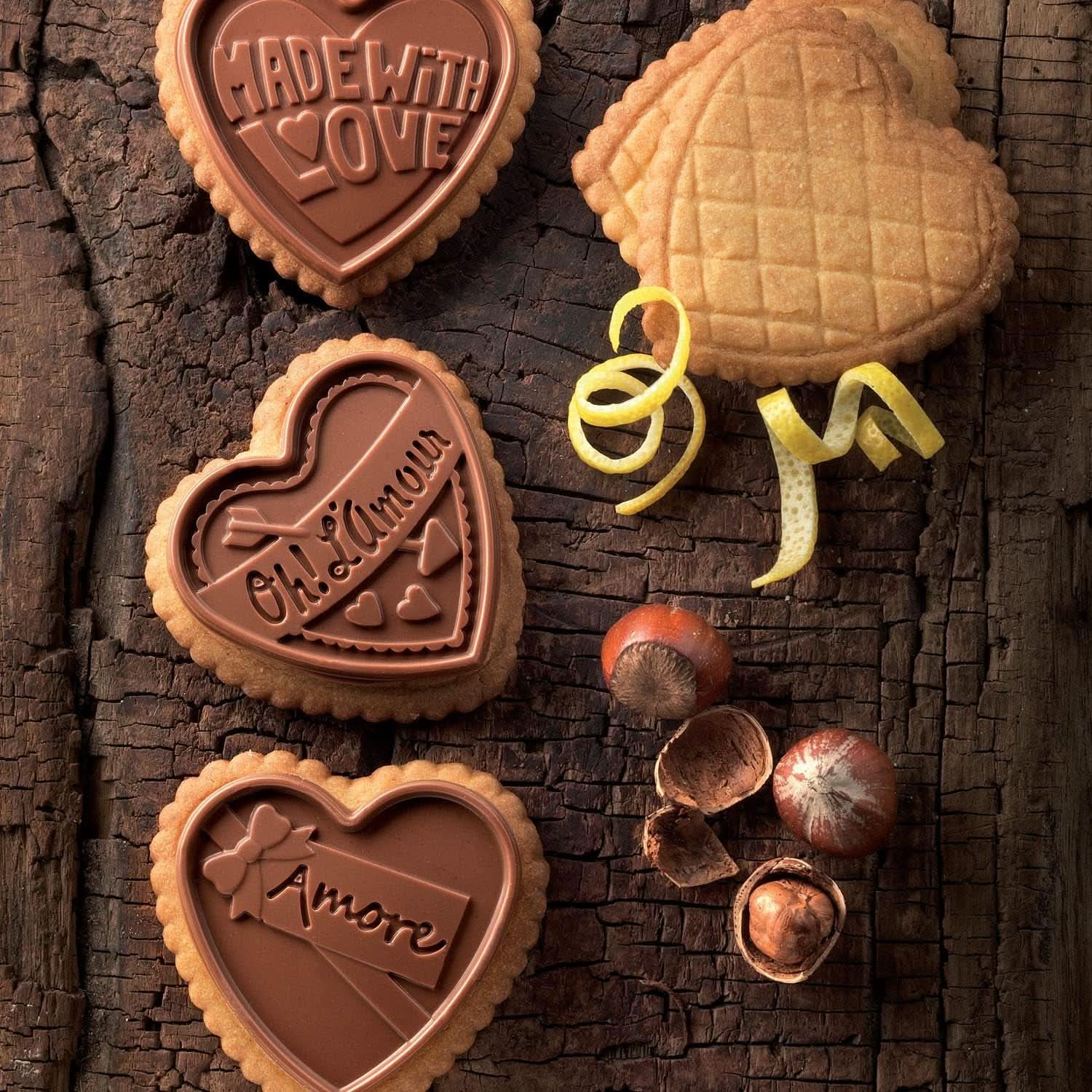 Silikomart 22.166.77.0165 CKC06, Set forme cioccolato e tagliacucina Naty Shop