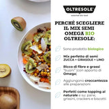 Organic Omega Seed Mix 3 kg (miscela di semi di zucca, girasole e lino), una miscela di 3 semi oleosi interi crudi, ricchi di proteine, fibre e acidi grassi omega-3