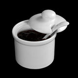 Holst Porcellana AT 216 FA1 Tanica Barile da 0,17 L con Cucchiaio, bianco, 8,5 x 8,5 x 6,5 cm