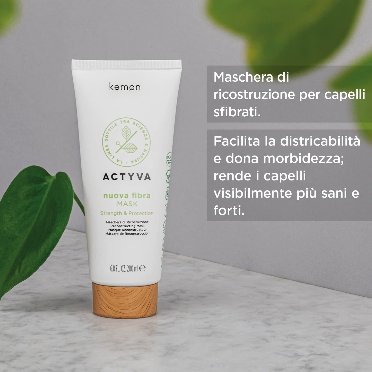 KEMON Actyva Nuova Fibra Mask 200 ml Maschera per capelli Naty Shop