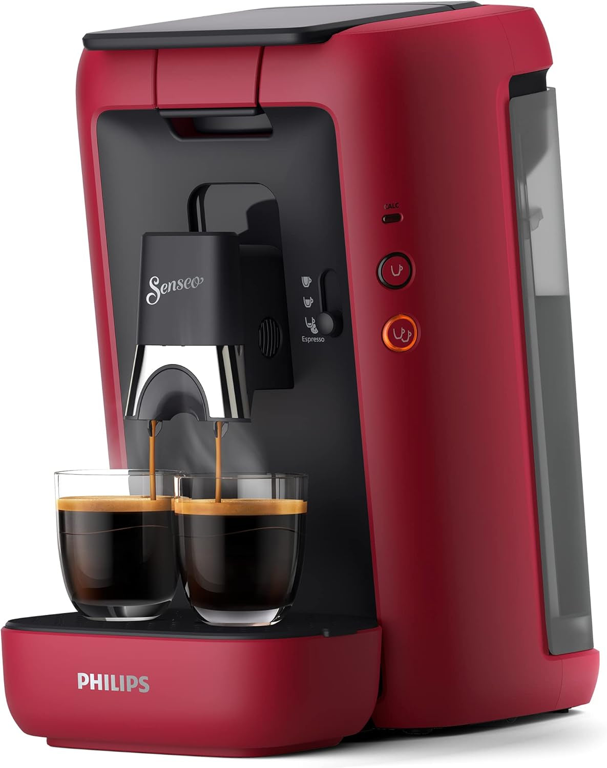 Macchina per caffè espresso a capsule PHILIPS Senseo Maestro - Tecnologia Intense Plus, Espresso di alta qualità, Design ecologico, Serbatoio dell'acqua da 1,2 L, Funzione Memo, Indicatore di decalcificazione (CSA260/60)