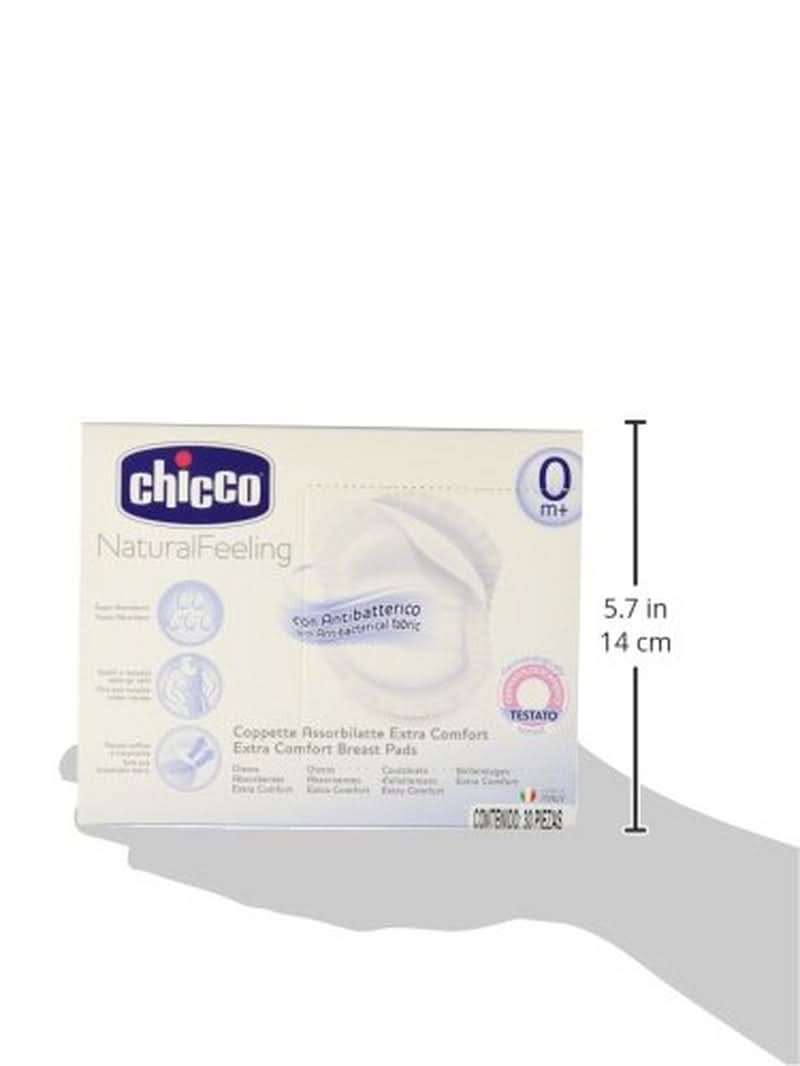 Coppette assorbilatte Chicco Acterielle Natural Feeling, 30 pezzi Accessori Alimentazione e Allattamento Bebe Naty Shop
