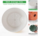 CSYY Set di 7 vasi da fiori in plastica con sistema di irrigazione 20,3/19/17,7/16,5/15,2/14/12,7 cm vasi autoirriganti e sottovaso per interni ed esterni