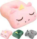 Cuscino per dormire da ufficio in cotone memory, simpatico cuscino per le orecchie, morbido cuscino per dormire, per dormire sul lato, per donne, ragazze, bambini (gattino grigio) Cuscini ortopedici cervicali Naty Shop Unicorno rosa