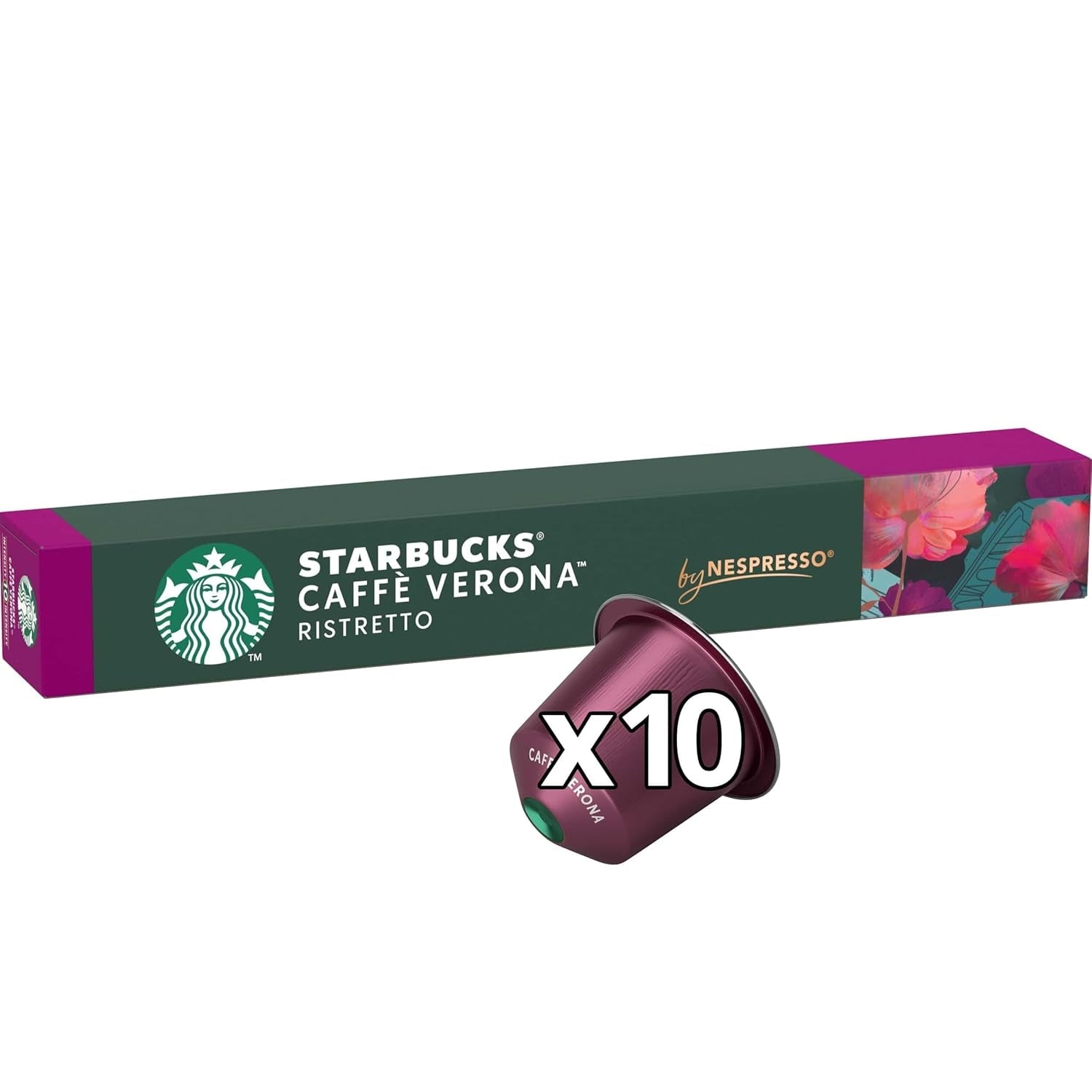STARBUCKS Caffé Verona di Nespresso, Dark Roast, Kaffeekapseln 10 x 10 (100 Kapseln)