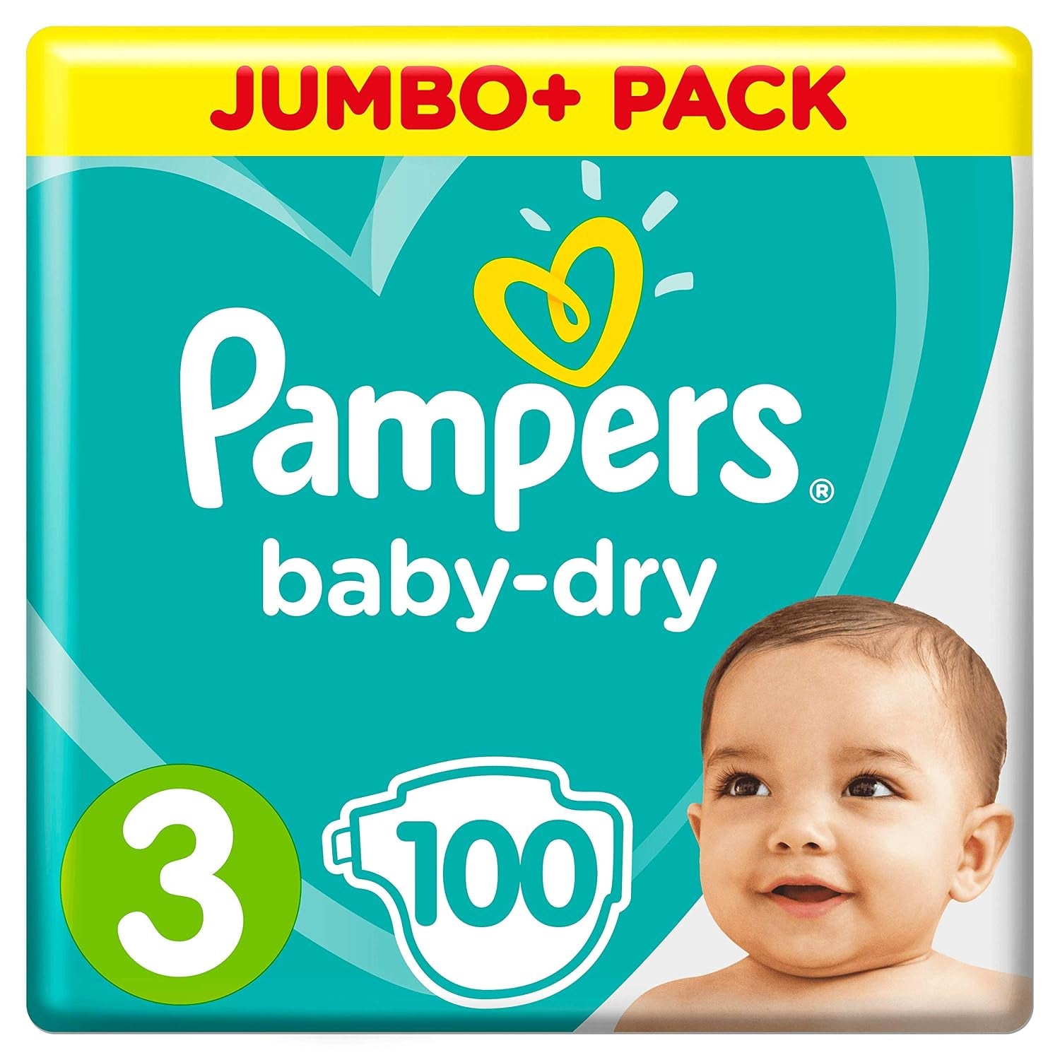 Pannolini Pampers (vecchia versione), taglia 3 (6-10 kg), 100 pezzi,