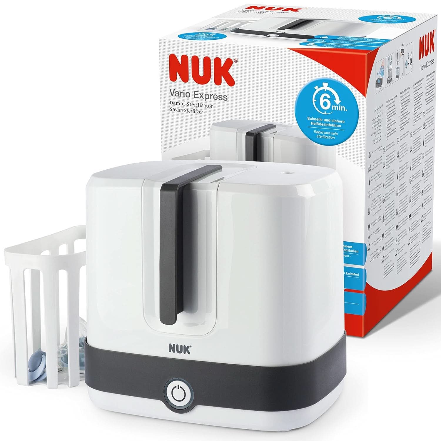 Set tiralatte manuale NUK, morbido cuscino in silicone, 2 biberon perfettamente abbinati, 150 ml Accessori per alimenti e allattamento Bebe Naty Shop Flaschesterilisator