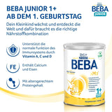 BEBA Junior 1+ bevanda a base di latte a partire da 1 anno, Con HMO, Contenuto proteico adatto all'età, Solo lattosio, Senza olio di palma, Senza olio di pesce, Alimenti per bambini, Latte in polvere per bambini, Confezione da 6 (6 x 800 g)