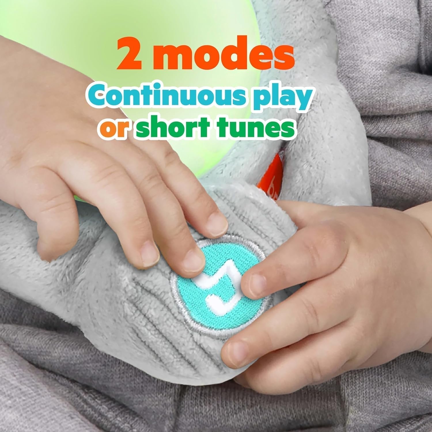 Bright Starts, Elefantino Hug-a-bye con luci, canzoni, texture diverse e altro, multicolore Toys Bebe Naty Shop