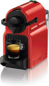 Macchina per caffè espresso Krups Nespresso Inissia - Macchina per caffè espresso compatta per capsule di caffè, pressione 19 bar, riscaldamento rapido in 25 secondi, funzione di risparmio energetico, serbatoio acqua da 0,7 l, rossa, modello YY5506FD