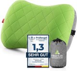 HIKENTURE Cuscino gonfiabile da campeggio/viaggio con fodera rimovibile, cuscino ergonomico, comodo cuscino per il collo da viaggio/all'aperto, cuscino gonfiabile per il collo da viaggio (verde)... Cuscini ortopedici cervicali Naty Shop Saluti