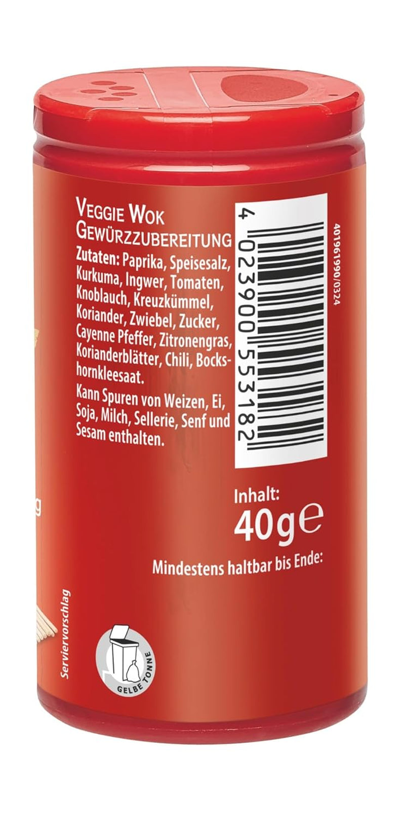 Bamboo Garden - Veggie Wok Mix Würzmischung | Ingredienti vegani e naturali | 40 g nella dose