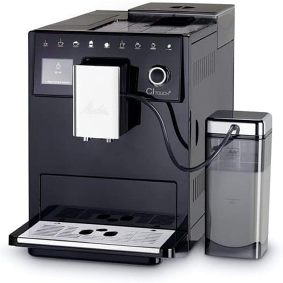 Melitta CI Touch - Macchina per caffè espresso completamente automatica con sistema per il latte, macchina per caffè espresso con macinacaffè integrato e cappuccinatore, ad es. per espresso o cappuccino, argento