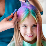 Set di 12 matite colorate per capelli (carrelli) vivaci - facili da usare - lavabili - tinture temporanee per capelli - anche per colori di capelli scuri - come regalo Halloween Carnevale Compleanno Natale Tinture per capelli Naty Shop