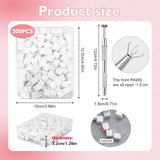 200 Pezzi Nail Art Schwamm Mit Metallgreifer,Nagelkunst Rendering Werkzeuge Mit Greifer,Sponge Nagel Pinsel,Nageldesign Zubehör Für Nail Art Rendering