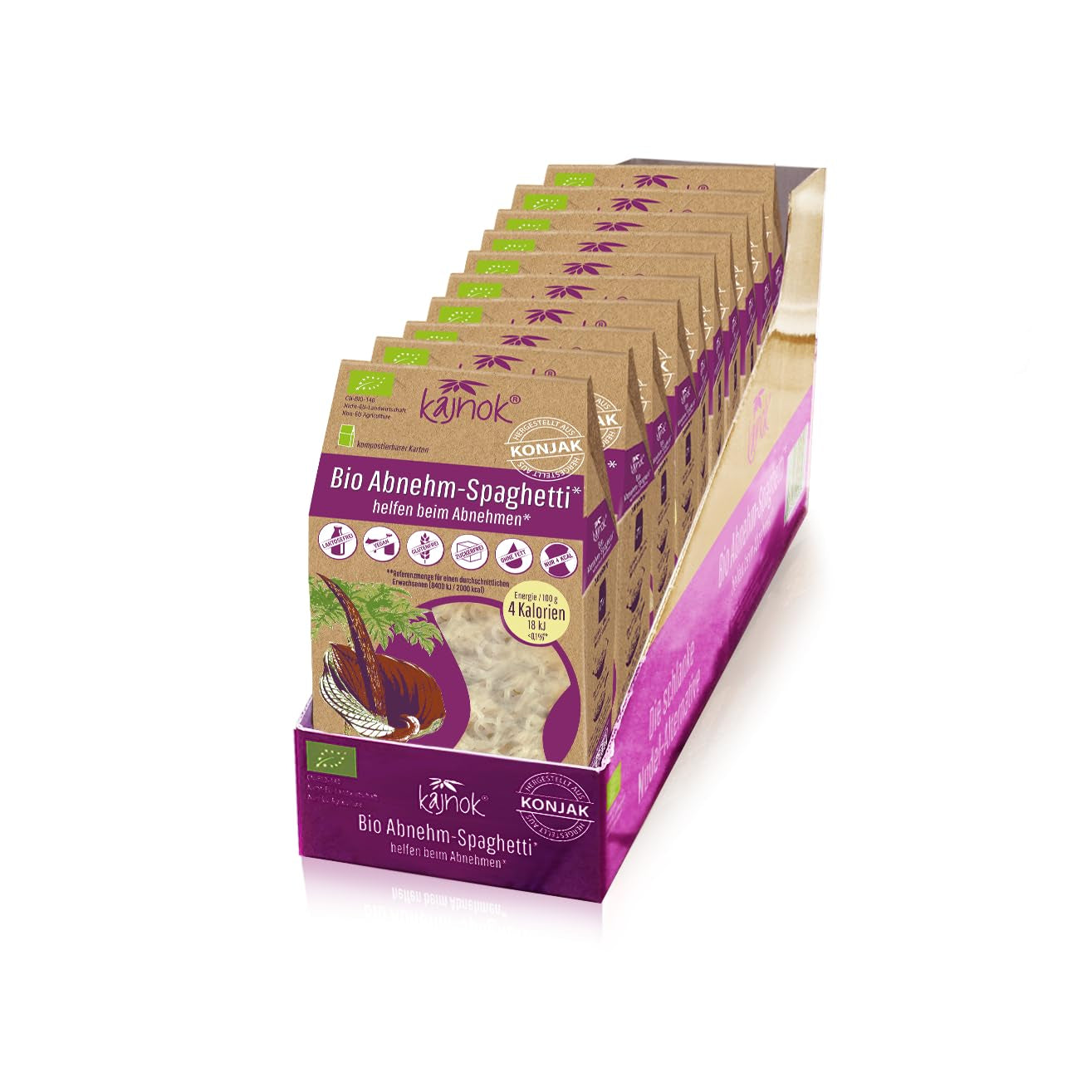 Spaghetti Dimagranti Biologici: Spaghetti Konjac - Tagliatelle Shirataki Biologiche per Dimagrire - Ideali per diete a Basso Contenuto di Carboidrati - La Migliore Alternativa alla Pasta per Dieta, Fitness e Stile di Vita Sano Confezione da 10 2,7 kg