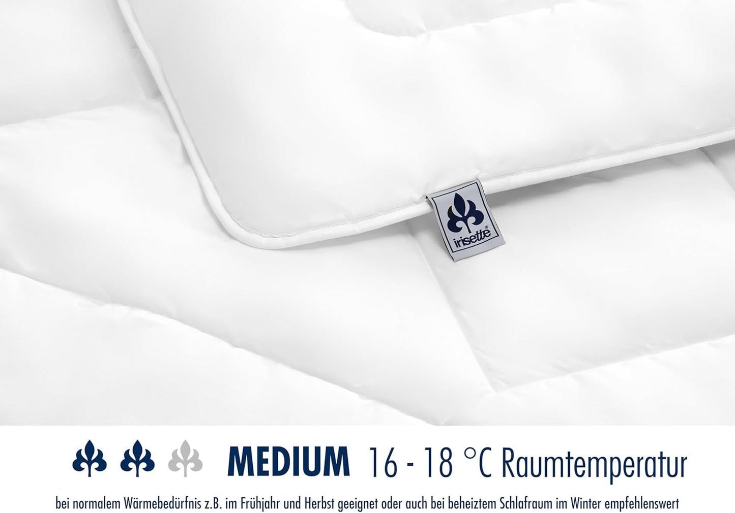 Trapunta Irisette Merino All Season - Made in Germany - Nuova trapunta mezza stagione in pura lana, 135 X 200 cm, Bianco, Piumini e Trapunte Certificati Oeko-Tex Naty Shop