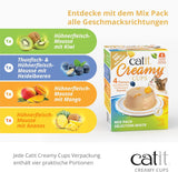 Catit Coppe Cremose, Tonno e Pollo ai Mirtilli, 4x25g