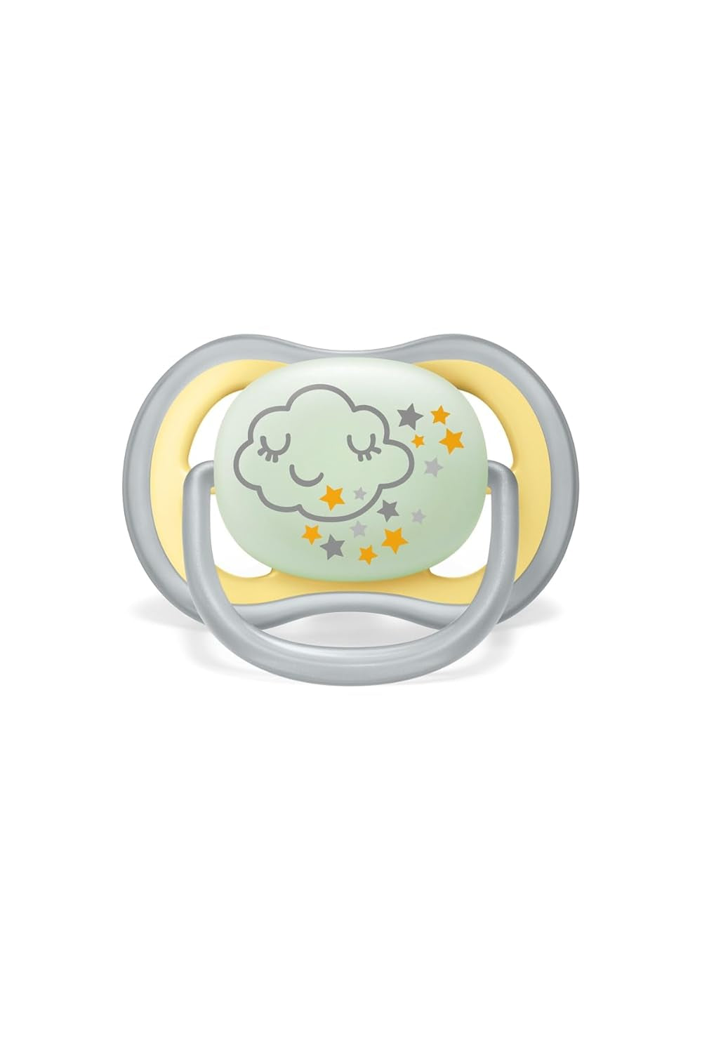 Philips AVENT Ciuccio notturno Ultra Air per bambini dai 18 mesi in su Si illumina al buio, confezione doppia Nuvola/Tigre (modello SCF376/01)