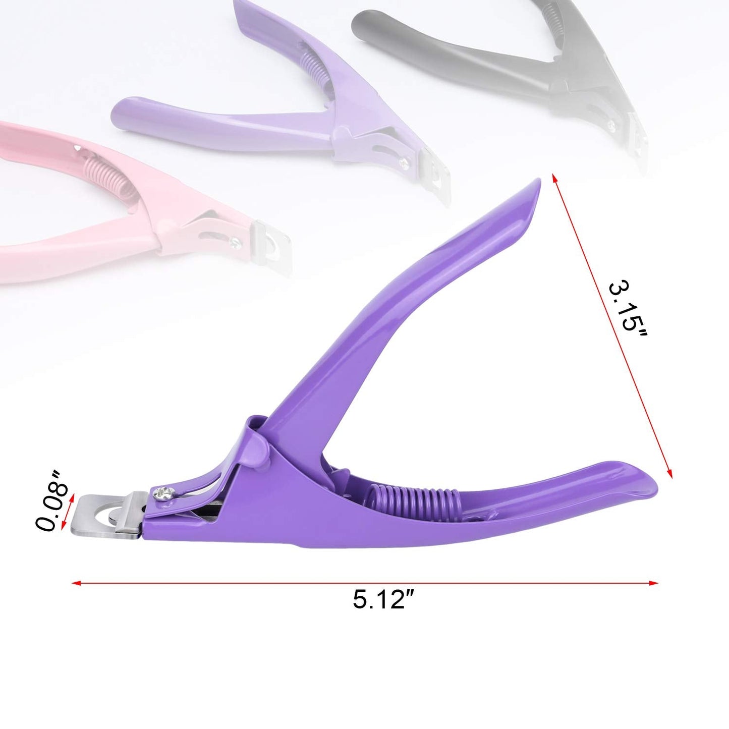 MWOOT 3 Pezzi Pinze Per Unghie Finte Pinze Per Unghie Acriliche, Punte Per Unghie In Acciaio Inossidabile Taglierina Trimmer Strumento Per Manicure Per Unghie In Gel Artificiale Acrilico