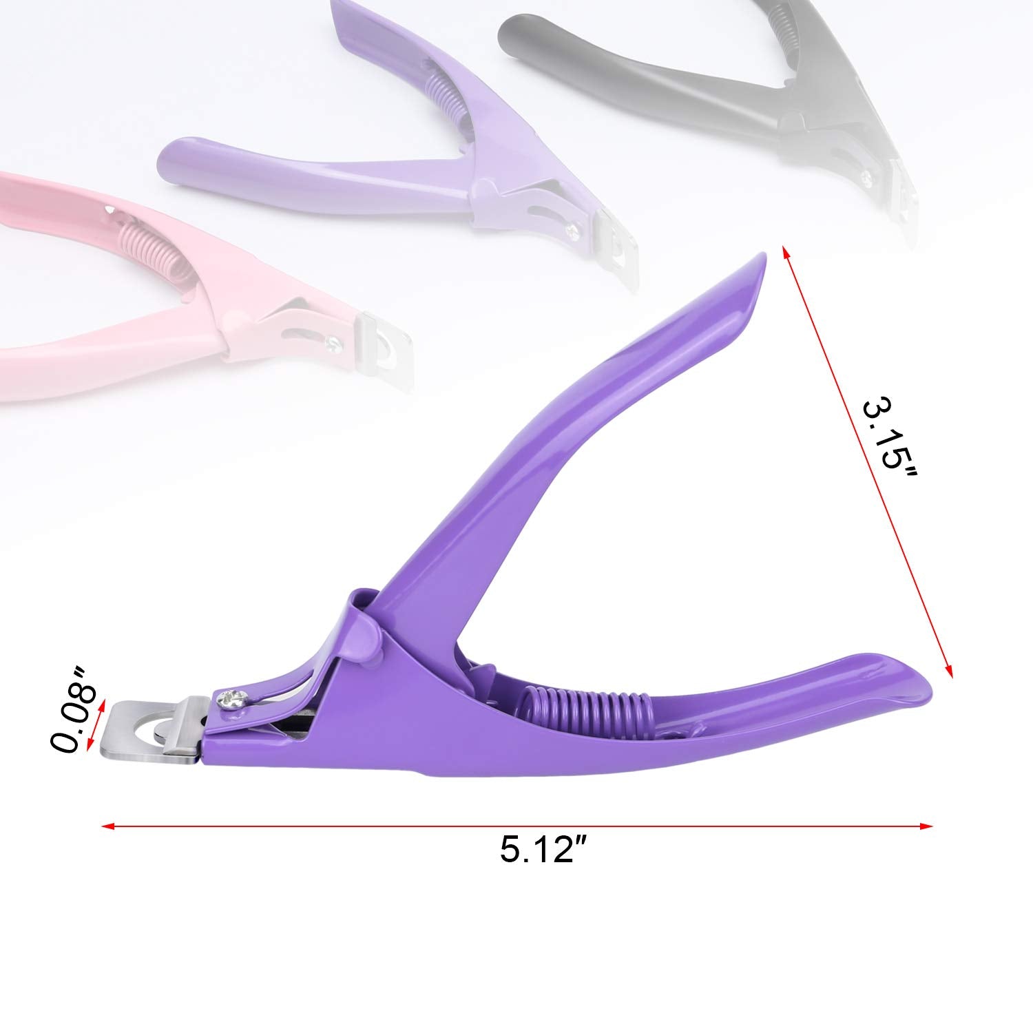 MWOOT 3 Pezzi Pinze Per Unghie Finte Pinze Per Unghie Acriliche, Punte Per Unghie In Acciaio Inossidabile Taglierina Trimmer Strumento Per Manicure Per Unghie In Gel Artificiale Acrilico