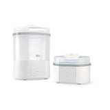 Sterilizzatore Modulare Chicco con Funzione Asciugatura, Sterilizzatore Biberon, Anello Dentizione e Ciuccio con Auto-Stop, Adatto al Microonde, Adatto per sterilizzare fino a 6 biberon da 330ml