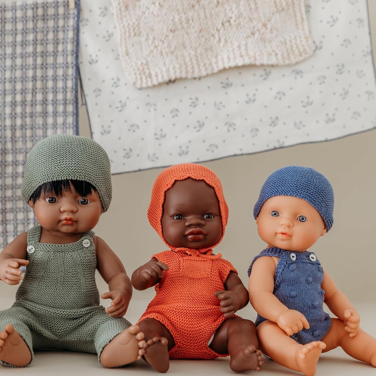 Miniland Baby Doll, bambino africano, 32 cm, anatomicamente corretto