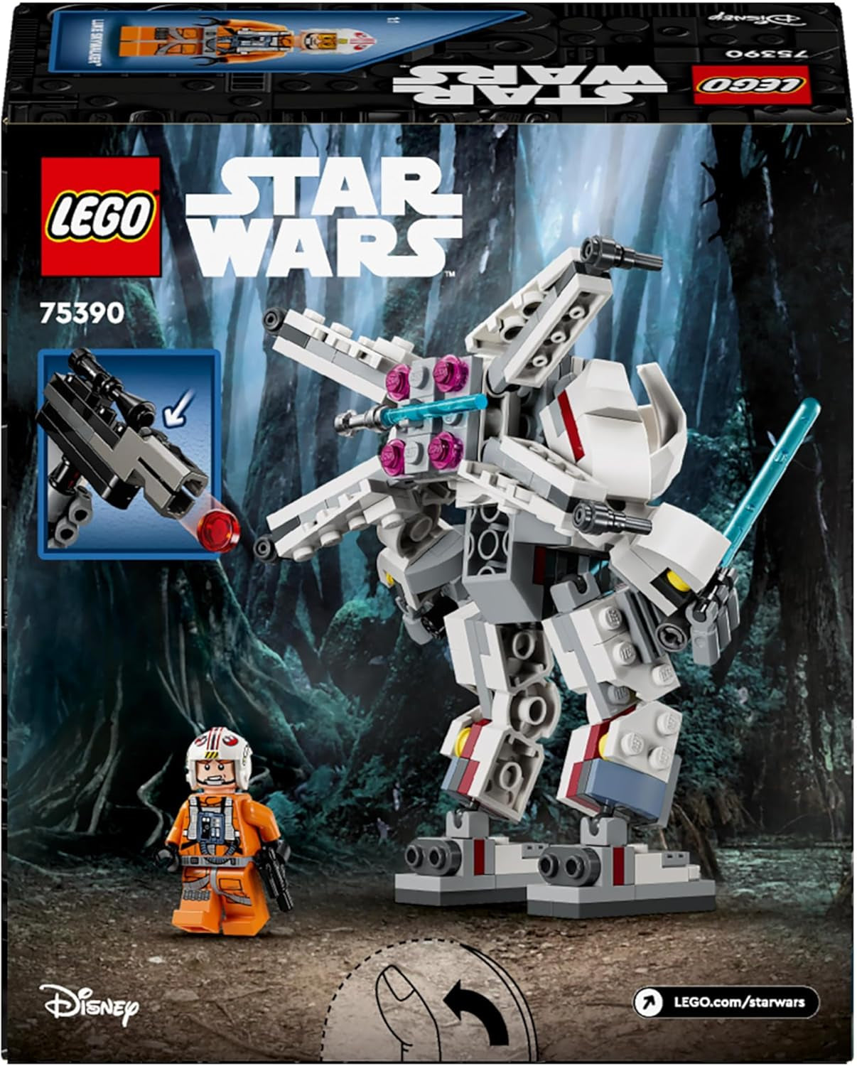 Mech X-Wing di Luke Skywalker LEGO Star Wars, mattoncini giocattolo da collezione, azione e avventura, idea regalo per ragazzi e ragazze creativi dai 6 anni in su 75390 Set da costruzione Besuche den LEGO-Store
