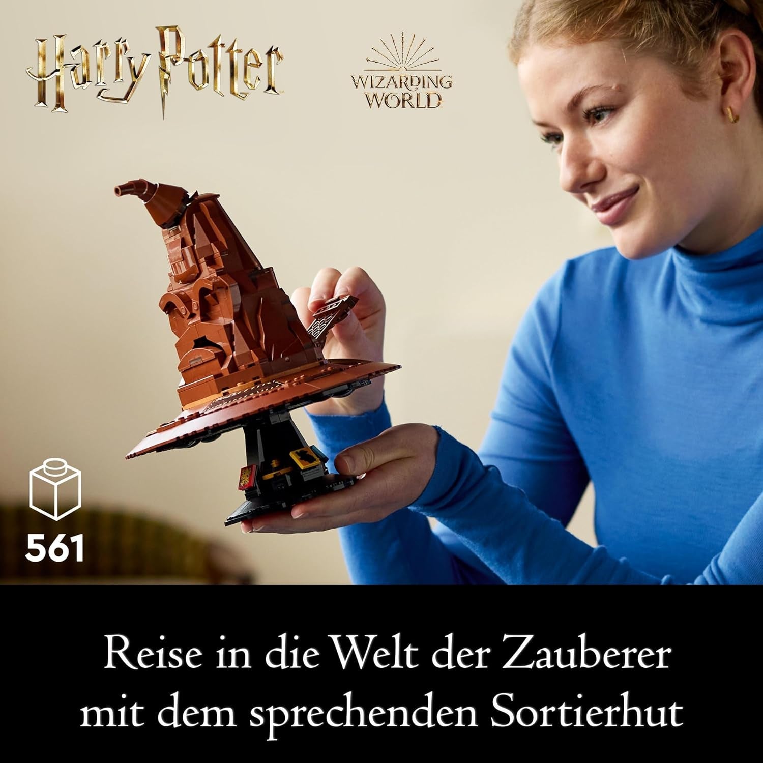LEGO Harry Potter Cappello parlante Hogwarts Modello Film per adulti Regalo per donne Uomini Mamma Papà Con 31 combinazioni di suoni casuali ti sistema nella tua casa di Hogwarts 76429 Set da costruzione Besuche den LEGO-Store